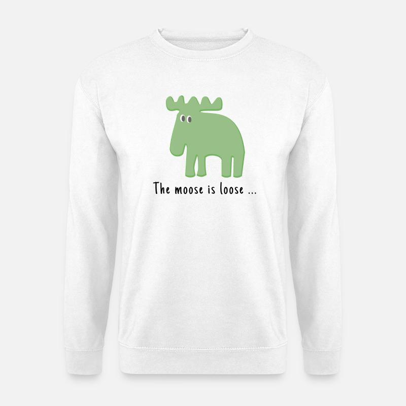 Der Elch ist frei ... - Unisex Pullover - Weiß