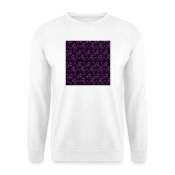 Rosenblüten, florales Muster, gothic motiv, Ranken - Unisex Pullover - Weiß - Vorne