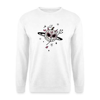 Kürbis Teufel Halloween Universum - Unisex Pullover - Weiß - Vorne