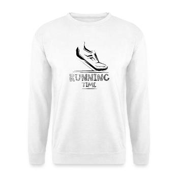 running time Symbol Schuh Läufer Illustration icon - Unisex Pullover - Weiß - Vorne