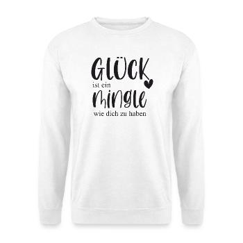 Mingle Single Freundschaft Plus Date Geschenk - Unisex Pullover - Weiß - Vorne