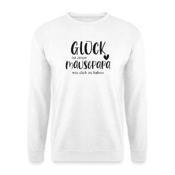 Mäuse Mäusepapa Haustier Mäuseliebe Geschenk - Unisex Pullover - Weiß - Vorne