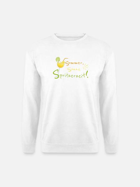 Sommer, Sonne, Spritzerzeit! Weinglas - Unisex Pullover - Weiß
