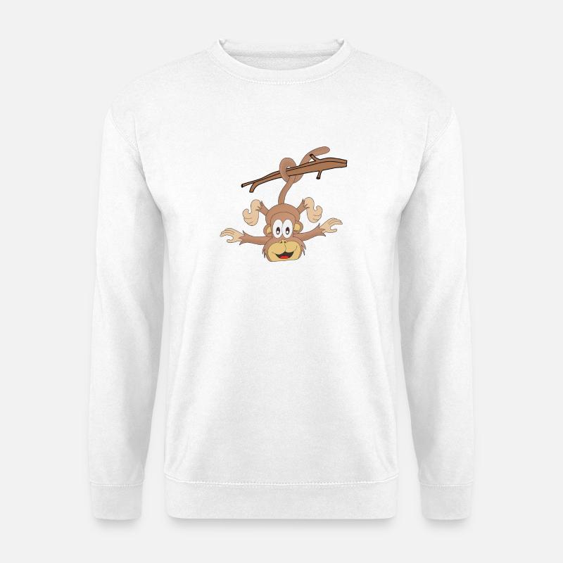 Hanging Monkey - Unisex Sweatshirt - white