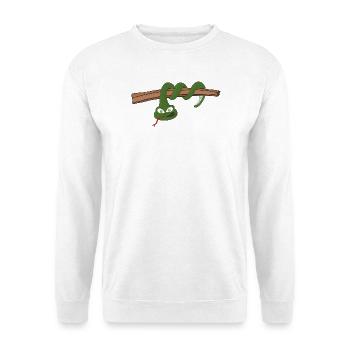 A snake hanging - Unisex Sweatshirt - white - Front