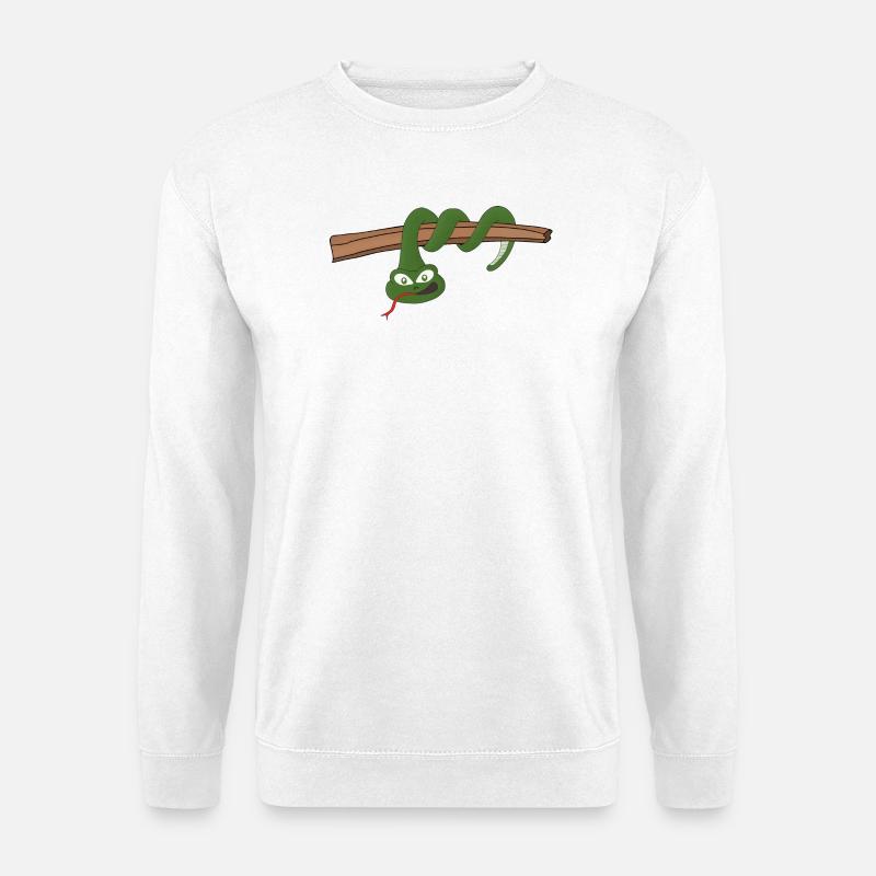 Eine Schlange hängt - Unisex Pullover - Weiß
