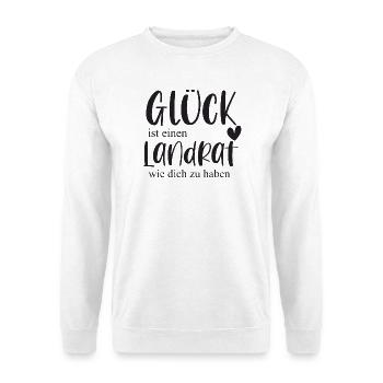 Landrat Ehrenamt Politiker Politik Geschenk - Unisex Pullover - Weiß - Vorne