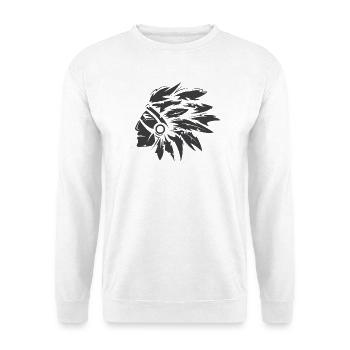 Symbole indien Illustration en chef Icône graphique - Sweat-shirt Unisexe - blanc - Devant