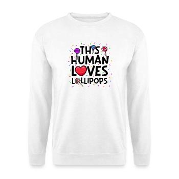 Naschkatzen Statement Süßigkeiten Bonbon - Unisex Pullover - Weiß - Vorne
