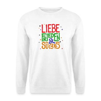 Nachspeise Naschen Süßigkeiten Statement Lecker - Unisex Pullover - Weiß - Vorne