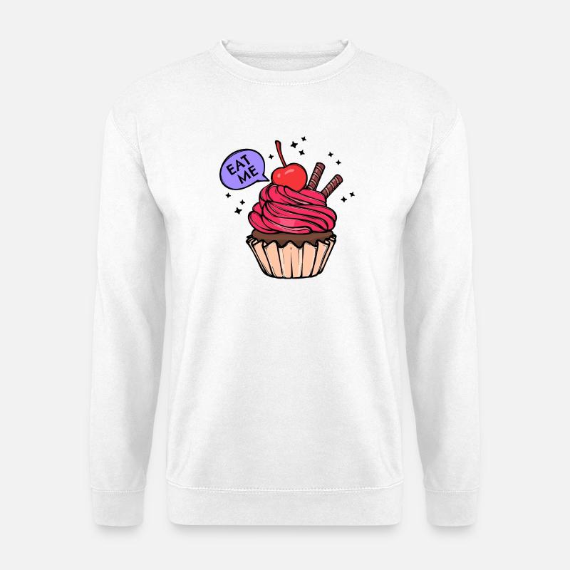 Cupcake Statement Nachspeise Backen Süßigkeiten - Unisex Pullover - Weiß