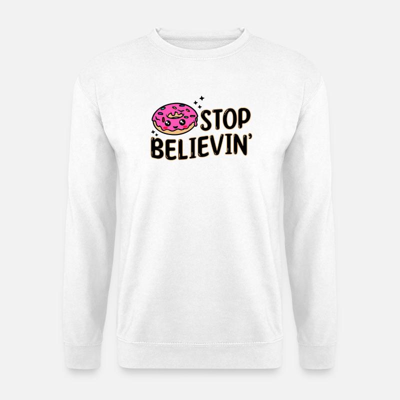 Sweets Snacking Statement Delicious Donut - Unisex Sweatshirt - white