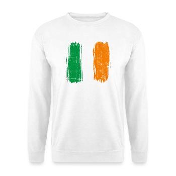 Italian Flag Brush Strokes - Unisex Sweatshirt - white - Front