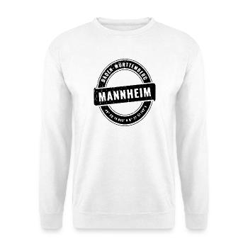  Mannheim Baden-Württemberg Koordinaten Emblem - Unisex Pullover - Weiß - Vorne