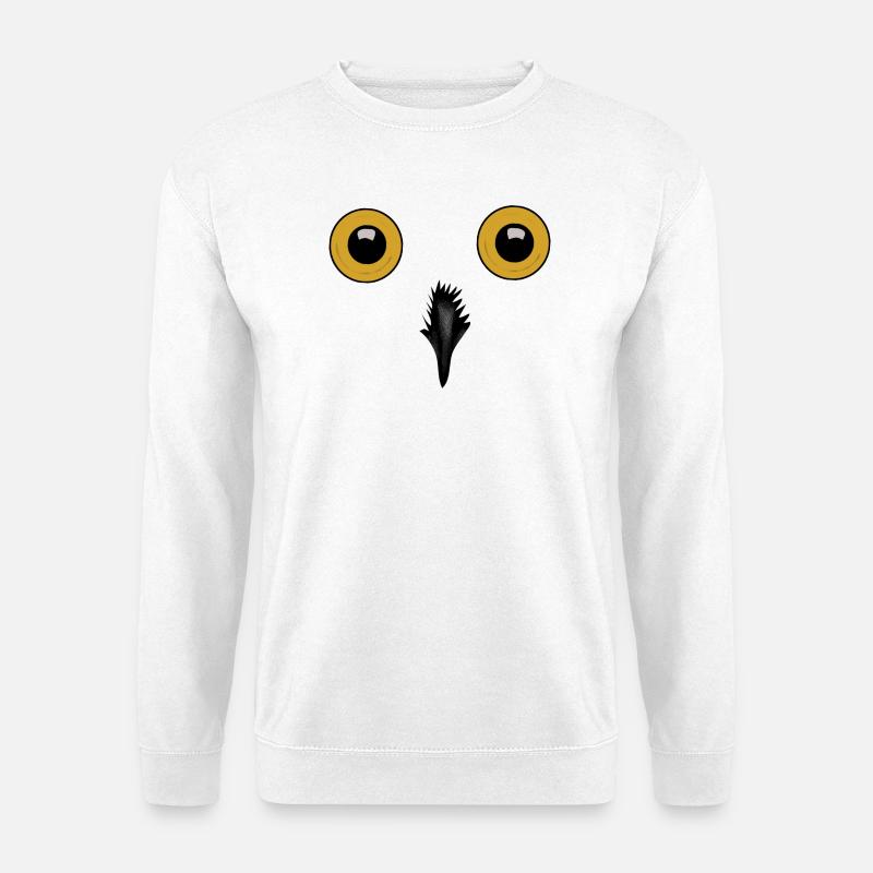 Nachtaugen Eulen-Silhouette - Unisex Pullover - Weiß