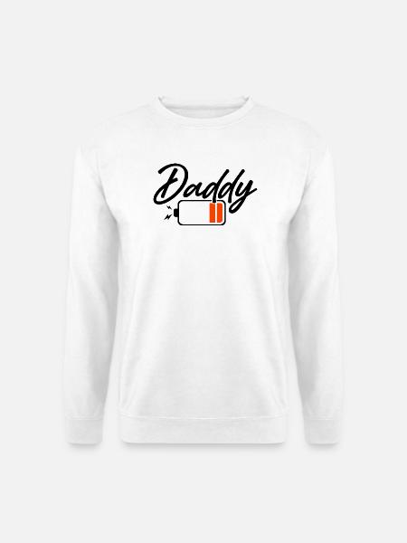 ID-Monogramm in fettem Orange - Unisex Pullover - Weiß