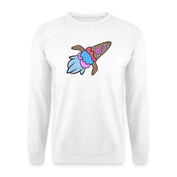 Eis Nachspeise Donut Süßigkeiten Lecker Naschen - Unisex Pullover - Weiß - Vorne