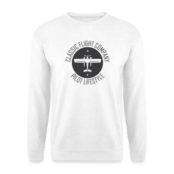 Flugzeug Symbol Fliegen Pilot Piloten Klassiker - Unisex Pullover - Weiß - Vorne