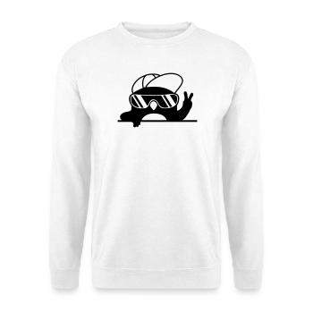 Peacezeichen cooler Pinguin Handzeichen - Unisex Pullover - Weiß - Vorne