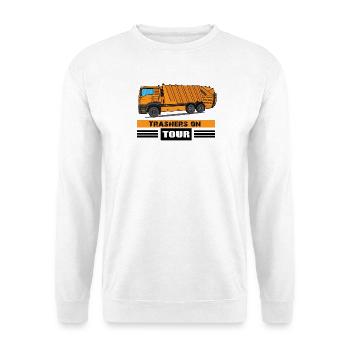 Garbage truck Garbage truck Professions Garbage man Garbage collection - Unisex Sweatshirt - white - Front
