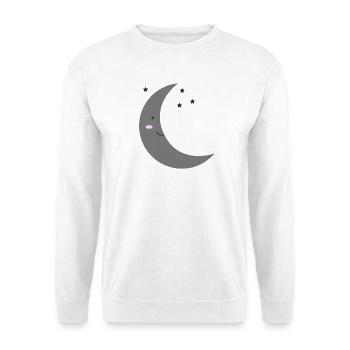 Mond Kawaii - Unisex Pullover - Weiß - Vorne