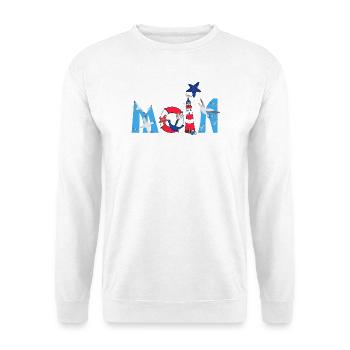 Moin Kinder Motiv - Unisex Pullover - Weiß - Vorne