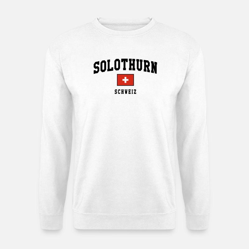 Solothurn Switzerland Flag Design - Unisex Sweatshirt - white
