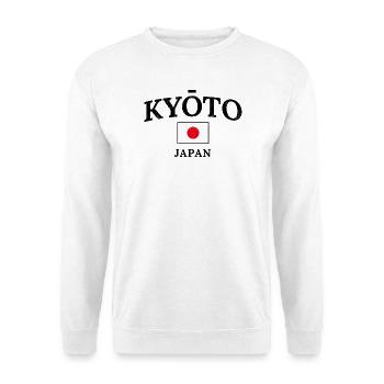 Kyoto Japan Flag Motif - Unisex Sweatshirt - white - Front