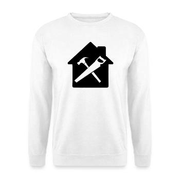Carpenter tool logo house building - Unisex Sweatshirt - white - Front