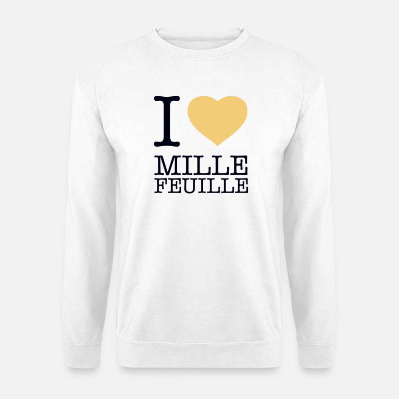 I LOVE MILLE-FEUILLE - Unisex Pullover - Weiß