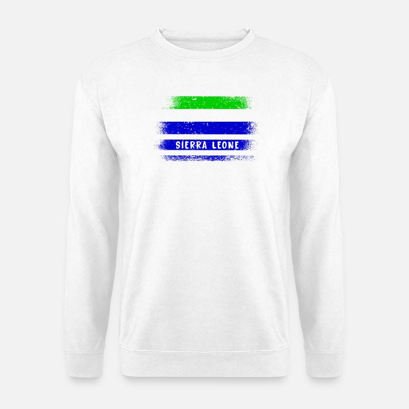 Sierra Leone Flaggen Design - Unisex Pullover - Weiß