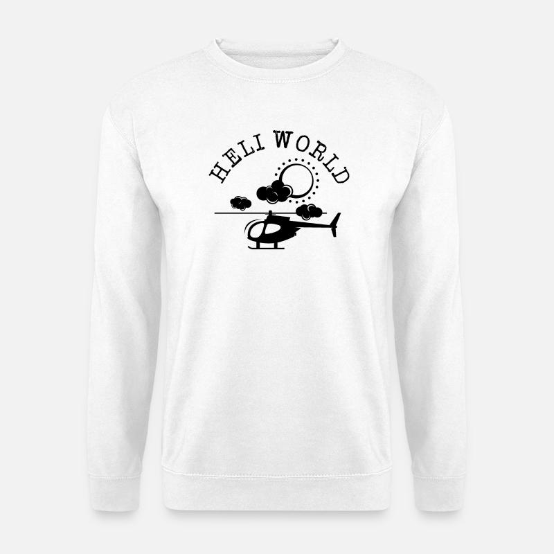 Heli World Helicopter Air Hubschrauber Comic icon - Unisex Pullover - Weiß