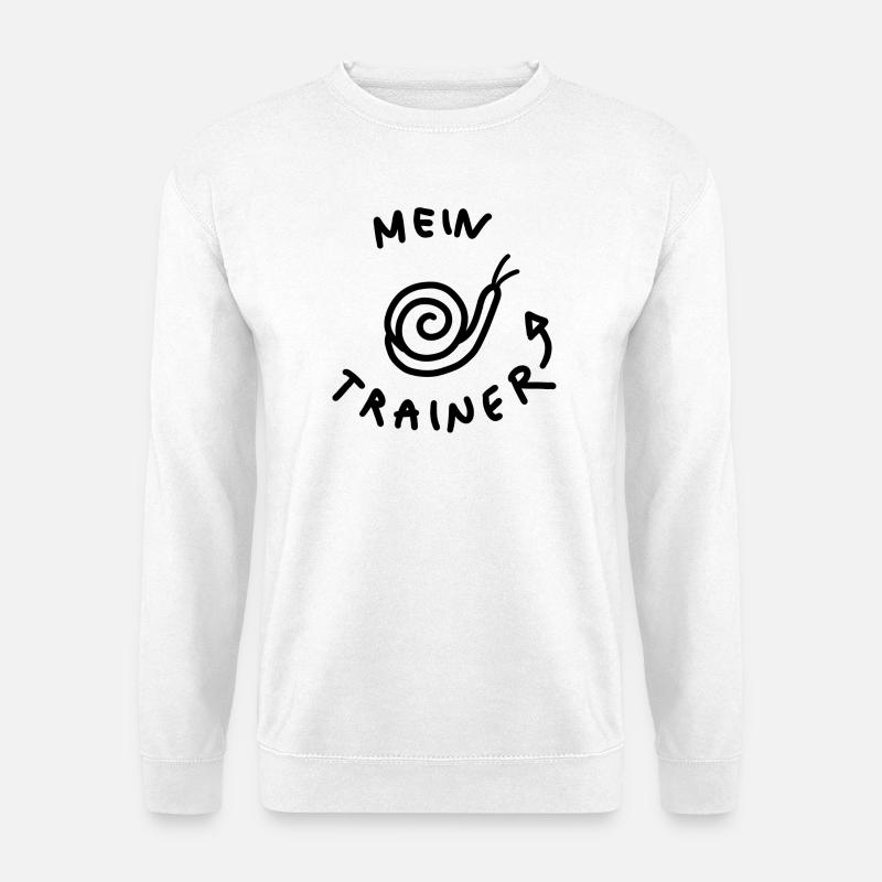 Mein Trainer die Schnecke - Unisex Pullover - Weiß