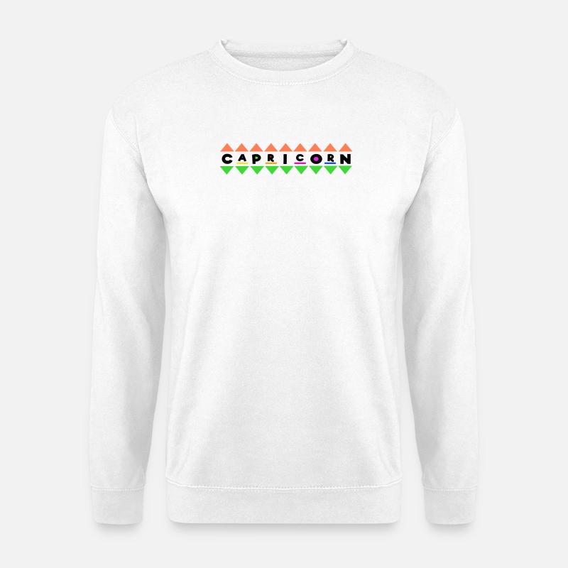 Gezeiten Aberglaube Steinbock Astrologie Spruch - Unisex Pullover - Weiß