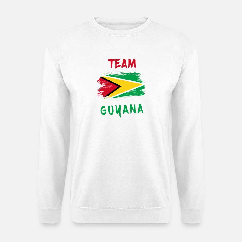 Team Guyana Flaggen Design - Unisex Pullover - Weiß