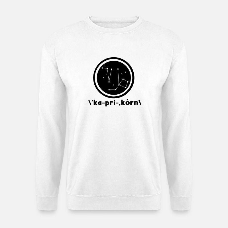Konstellation Steinbock Gestirne Himmel Galaxie - Unisex Pullover - Weiß