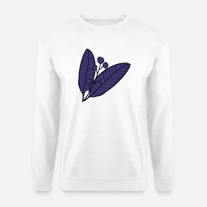 Blätter - Unisex Pullover - Weiß