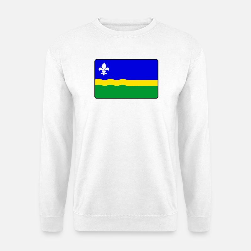 Flagge der Provinz Flevoland Flagge Flevoland - Unisex Pullover - Weiß