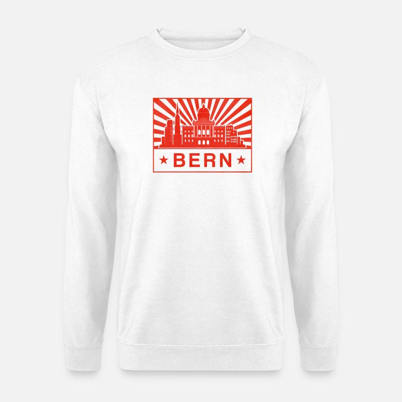 Bern Skyline Emblem - Unisex Pullover - Weiß