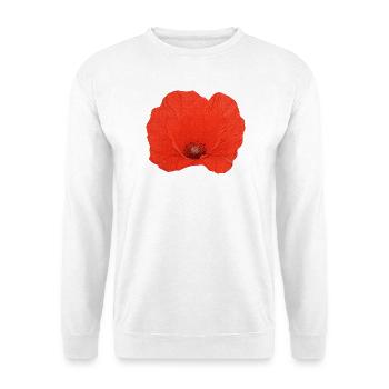 schöne sommerkleider frauen, Mohnblumen design - Unisex Pullover - Weiß - Vorne