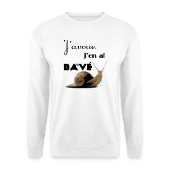 J'avoue - Sweat-shirt Unisexe - blanc - Devant