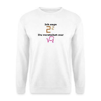 Mathematik-Grafik mit Formel und Ziffern - Unisex Pullover - Weiß - Vorne