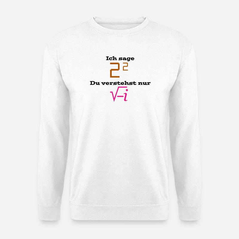 Mathematik-Grafik mit Formel und Ziffern - Unisex Pullover - Weiß