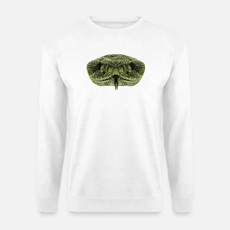 beste reptilien tees, schlangengesicht - Unisex Pullover - Weiß