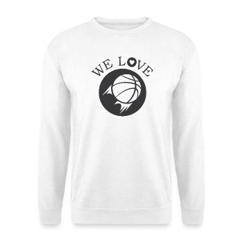 we love basketball streetballfriends icon logo - Unisex Sweatshirt - white - Front