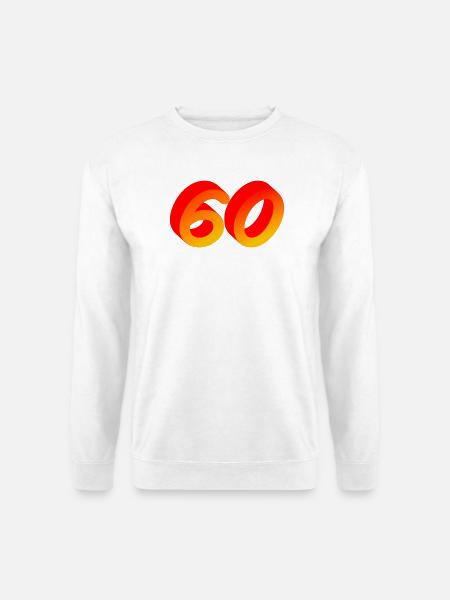verschenken, 60 orange verlauf - Unisex Pullover - Weiß