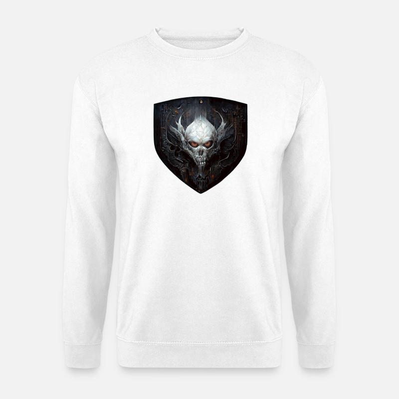 Totenkopf Wappen - Unisex Pullover - Weiß
