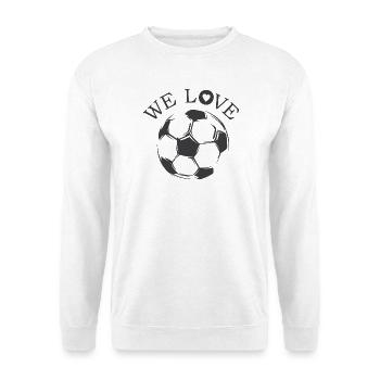 we love soccer soccer love icon illustration - Unisex Sweatshirt - white - Front