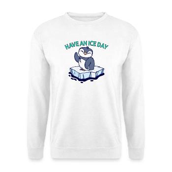 Cool Pinguin Eis Statement Vogel Tier Antarktis - Unisex Pullover - Weiß - Vorne