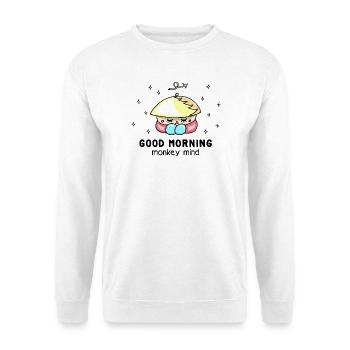 "Monkey mind" mindfulness, cool, funny saying - Unisex Sweatshirt - white - Front